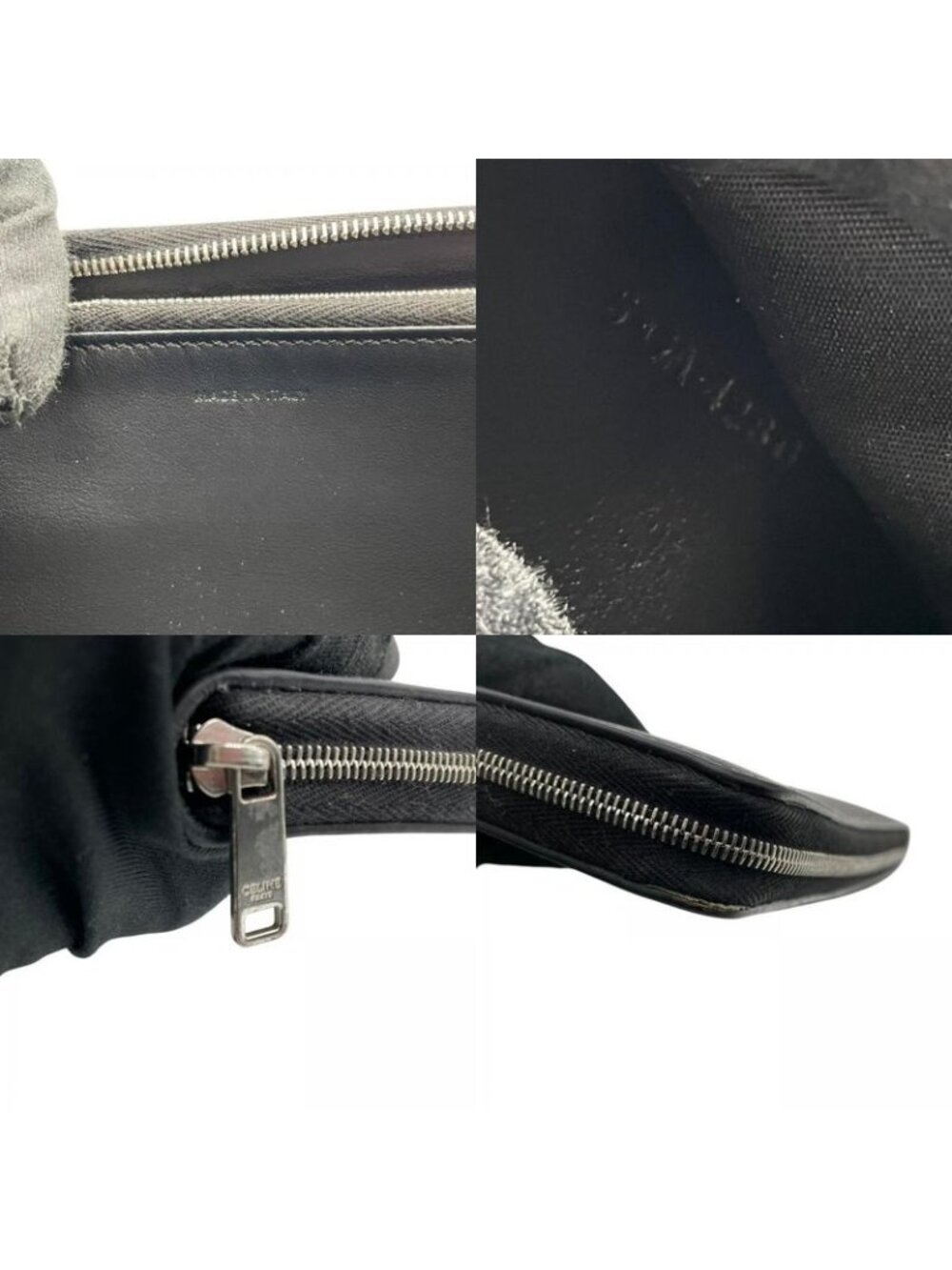 Celine Wallet Leather Black Silver Classic Luxury Casual Everyday Use Going Out - Picture 9 of 10